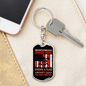 Respect Our Fallen Heroes Firefighter Keychain Stainless Steel or 18k Gold Dog Tag Keyring-Express Your Love Gifts