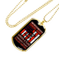 Respect Our Fallen Heroes Necklace Stainless Steel or 18k Gold Dog Tag 24" Chain-Express Your Love Gifts