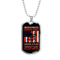 Respect Our Fallen Heroes Necklace Stainless Steel or 18k Gold Dog Tag 24" Chain-Express Your Love Gifts