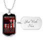 Respect Our Fallen Heroes Necklace Stainless Steel or 18k Gold Dog Tag 24" Chain-Express Your Love Gifts