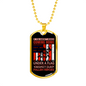 Respect Our Fallen Heroes Necklace Stainless Steel or 18k Gold Dog Tag 24" Chain-Express Your Love Gifts