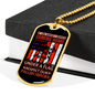 Respect Our Fallen Heroes Necklace Stainless Steel or 18k Gold Dog Tag 24" Chain-Express Your Love Gifts