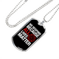 Respond Because Lives Matter Firefighter Gift Stainless Steel or 18k Gold Dog Tag 24" Chain-Express Your Love Gifts