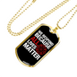 Respond Because Lives Matter Firefighter Gift Stainless Steel or 18k Gold Dog Tag 24" Chain-Express Your Love Gifts