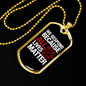 Respond Because Lives Matter Firefighter Gift Stainless Steel or 18k Gold Dog Tag 24" Chain-Express Your Love Gifts