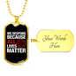 Respond Because Lives Matter Firefighter Gift Stainless Steel or 18k Gold Dog Tag 24" Chain-Express Your Love Gifts