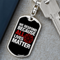 Respond Because Lives Matter Firefighter Keychain Stainless Steel or 18k Gold Dog Tag Keyring-Express Your Love Gifts