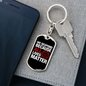 Respond Because Lives Matter Firefighter Keychain Stainless Steel or 18k Gold Dog Tag Keyring-Express Your Love Gifts