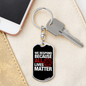 Respond Because Lives Matter Firefighter Keychain Stainless Steel or 18k Gold Dog Tag Keyring-Express Your Love Gifts