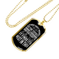 Rest In Thee Christian Necklace Stainless Steel or 18k Gold Dog Tag 24" Chain-Express Your Love Gifts