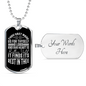 Rest In Thee Christian Necklace Stainless Steel or 18k Gold Dog Tag 24" Chain-Express Your Love Gifts
