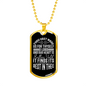 Rest In Thee Christian Necklace Stainless Steel or 18k Gold Dog Tag 24" Chain-Express Your Love Gifts