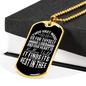 Rest In Thee Christian Necklace Stainless Steel or 18k Gold Dog Tag 24" Chain-Express Your Love Gifts