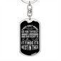 Rest In Thee Keychain Stainless Steel or 18k Gold Dog Tag Keyring-Express Your Love Gifts