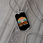 Resting Pit Face Necklace Stainless Steel or 18k Gold Dog Tag 24" Chain-Express Your Love Gifts