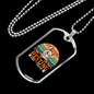 Resting Pit Face Necklace Stainless Steel or 18k Gold Dog Tag 24" Chain-Express Your Love Gifts