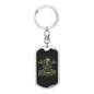 Restore Anything Biker Keychain Stainless Steel or 18k Gold Dog Tag Keyring-Express Your Love Gifts