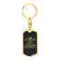 Restore Anything Biker Keychain Stainless Steel or 18k Gold Dog Tag Keyring-Express Your Love Gifts