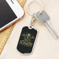 Restore Anything Biker Keychain Stainless Steel or 18k Gold Dog Tag Keyring-Express Your Love Gifts