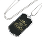 Restore Anything Biker Necklace Stainless Steel or 18k Gold Dog Tag 24"-Express Your Love Gifts
