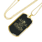 Restore Anything Biker Necklace Stainless Steel or 18k Gold Dog Tag 24"-Express Your Love Gifts