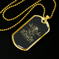 Restore Anything Biker Necklace Stainless Steel or 18k Gold Dog Tag 24"-Express Your Love Gifts