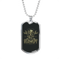 Restore Anything Biker Necklace Stainless Steel or 18k Gold Dog Tag 24"-Express Your Love Gifts