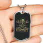 Restore Anything Biker Necklace Stainless Steel or 18k Gold Dog Tag 24"-Express Your Love Gifts