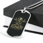 Restore Anything Biker Necklace Stainless Steel or 18k Gold Dog Tag 24"-Express Your Love Gifts