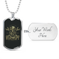 Restore Anything Biker Necklace Stainless Steel or 18k Gold Dog Tag 24"-Express Your Love Gifts