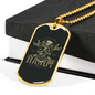 Restore Anything Biker Necklace Stainless Steel or 18k Gold Dog Tag 24"-Express Your Love Gifts