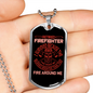 Retired And Survived Firefighter Gift Stainless Steel or 18k Gold Dog Tag 24" Chain-Express Your Love Gifts