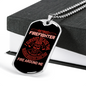 Retired And Survived Firefighter Gift Stainless Steel or 18k Gold Dog Tag 24" Chain-Express Your Love Gifts
