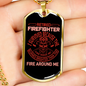 Retired And Survived Firefighter Gift Stainless Steel or 18k Gold Dog Tag 24" Chain-Express Your Love Gifts