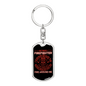 Retired And Survived Firefighter Keychain Stainless Steel or 18k Gold Dog Tag Keyring-Express Your Love Gifts