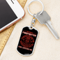 Retired And Survived Firefighter Keychain Stainless Steel or 18k Gold Dog Tag Keyring-Express Your Love Gifts