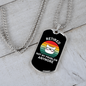 Retired Cat Not My Problem Necklace Stainless Steel or 18k Gold Dog Tag 24" Chain-Express Your Love Gifts