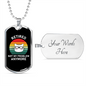 Retired Cat Not My Problem Necklace Stainless Steel or 18k Gold Dog Tag 24" Chain-Express Your Love Gifts