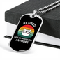 Retired Cat Not My Problem Necklace Stainless Steel or 18k Gold Dog Tag 24" Chain-Express Your Love Gifts