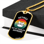 Retired Cat Not My Problem Necklace Stainless Steel or 18k Gold Dog Tag 24" Chain-Express Your Love Gifts
