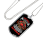 Retired Firefighter Burn Brighter Necklace Stainless Steel or 18k Gold Dog Tag 24" Chain-Express Your Love Gifts