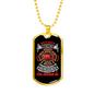 Retired Firefighter Burn Brighter Necklace Stainless Steel or 18k Gold Dog Tag 24" Chain-Express Your Love Gifts