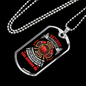 Retired Firefighter Burn Brighter Necklace Stainless Steel or 18k Gold Dog Tag 24" Chain-Express Your Love Gifts