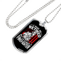 Retired Firefighter Gift Stainless Steel or 18k Gold Dog Tag 24" Chain-Express Your Love Gifts