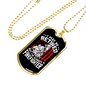 Retired Firefighter Gift Stainless Steel or 18k Gold Dog Tag 24" Chain-Express Your Love Gifts
