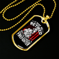 Retired Firefighter Gift Stainless Steel or 18k Gold Dog Tag 24" Chain-Express Your Love Gifts