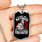 Retired Firefighter Gift Stainless Steel or 18k Gold Dog Tag 24" Chain-Express Your Love Gifts