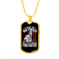 Retired Firefighter Gift Stainless Steel or 18k Gold Dog Tag 24" Chain-Express Your Love Gifts