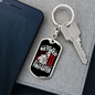 Retired Firefighter Keychain Stainless Steel or 18k Gold Dog Tag Keyring-Express Your Love Gifts