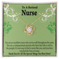 Retired Nurse Thank You Healthcare Medical Worker Nurse Appreciation Gift Infinity Knot Necklace Message Card-Express Your Love Gifts
